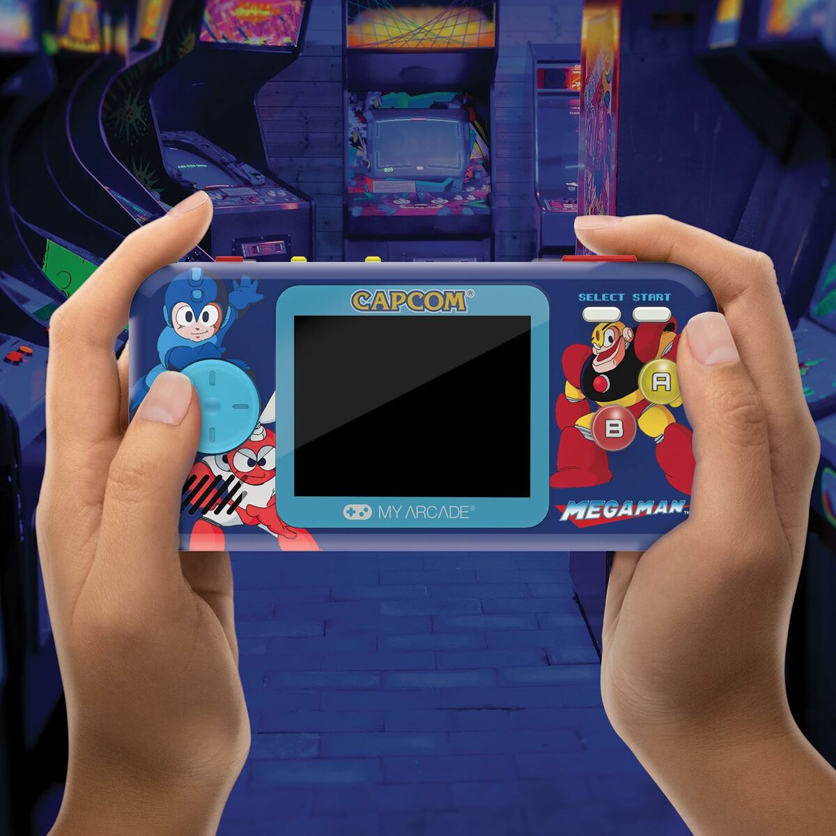 Tragbare Spielkonsole My Arcade Pocket Player PRO - Megaman Retro Games Blau