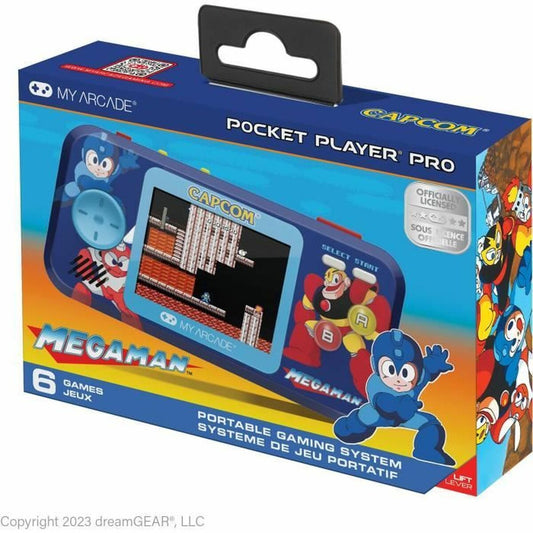 Tragbare Spielkonsole My Arcade Pocket Player PRO - Megaman Retro Games Blau