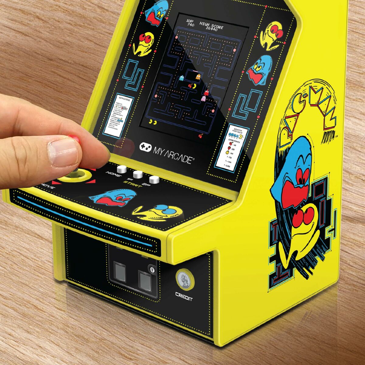 Tragbare Spielkonsole My Arcade Micro Player PRO - Pac-Man Retro Games Gelb