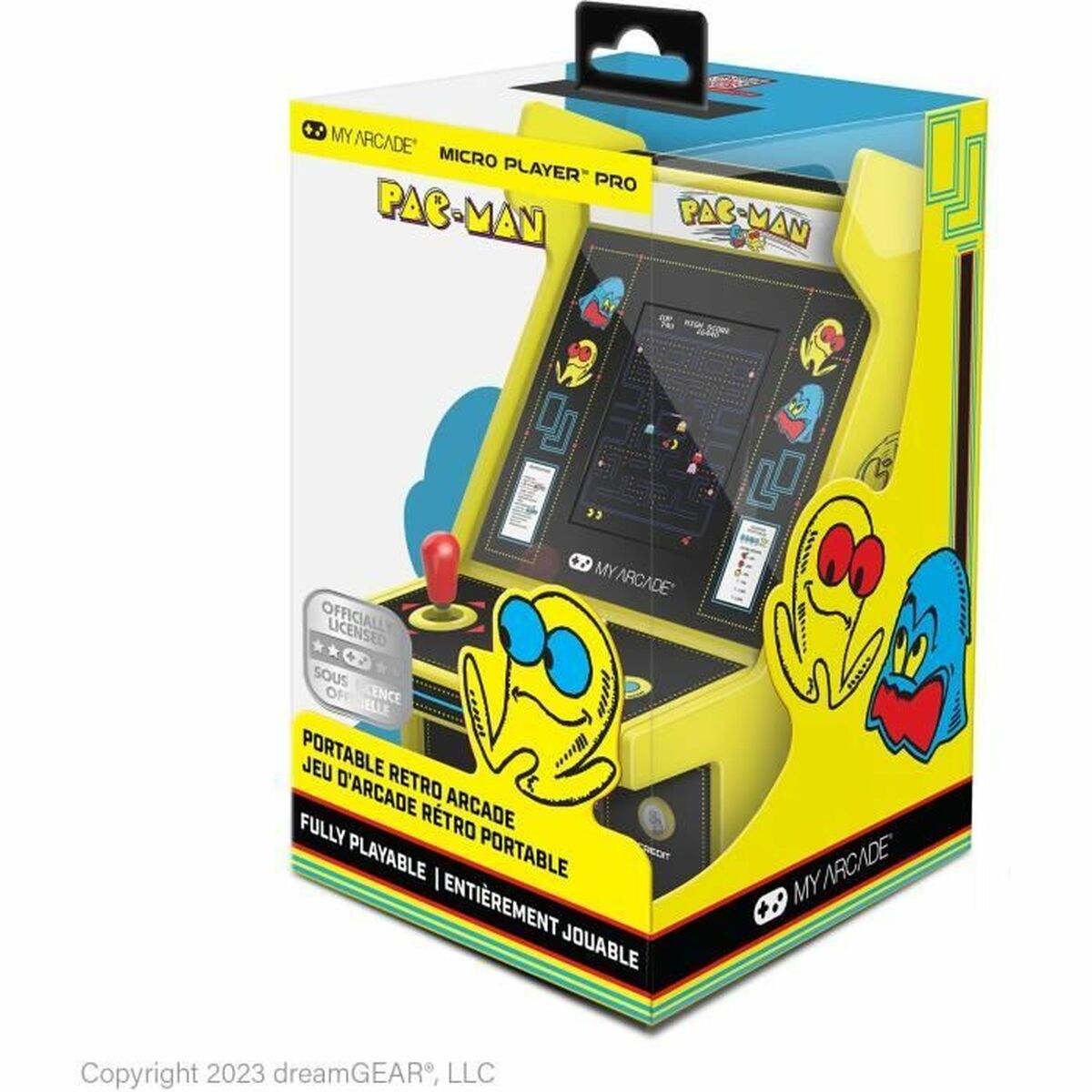 Tragbare Spielkonsole My Arcade Micro Player PRO - Pac-Man Retro Games Gelb