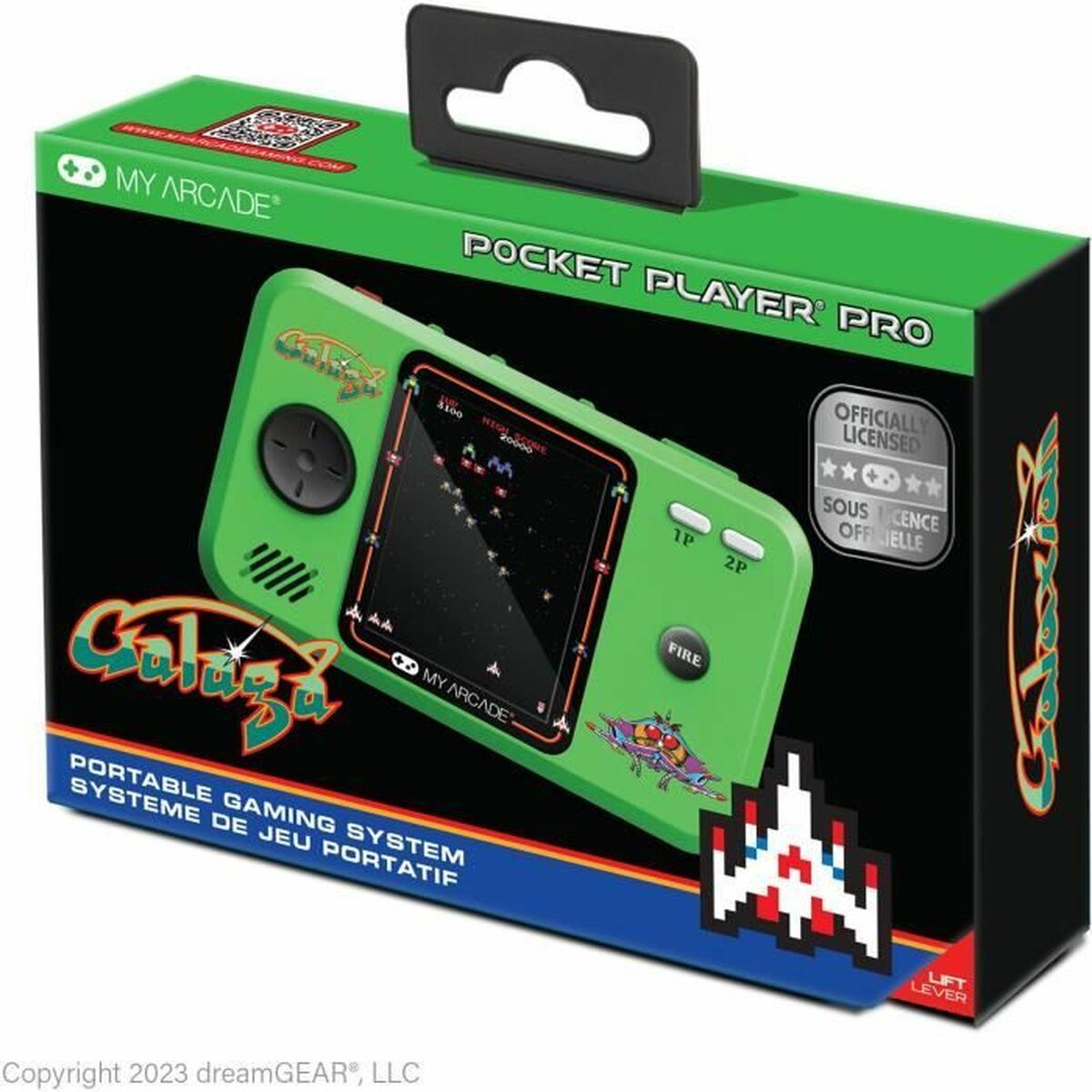 Portable Game Console My Arcade Pocket Player PRO - Galaga Retro Games Green