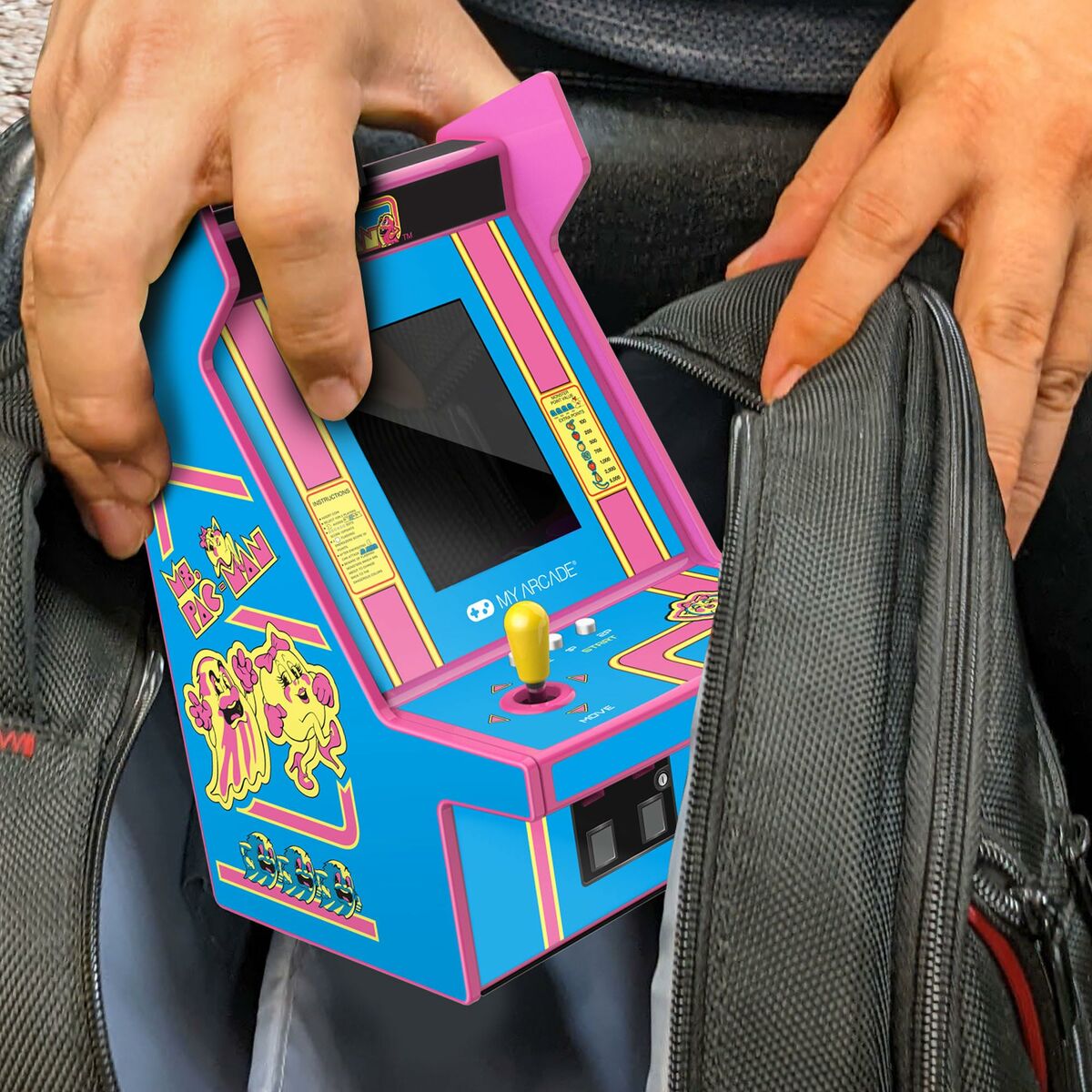 Tragbare Spielkonsole My Arcade Micro Player PRO - Ms. Pac-Man Retro Games Blau