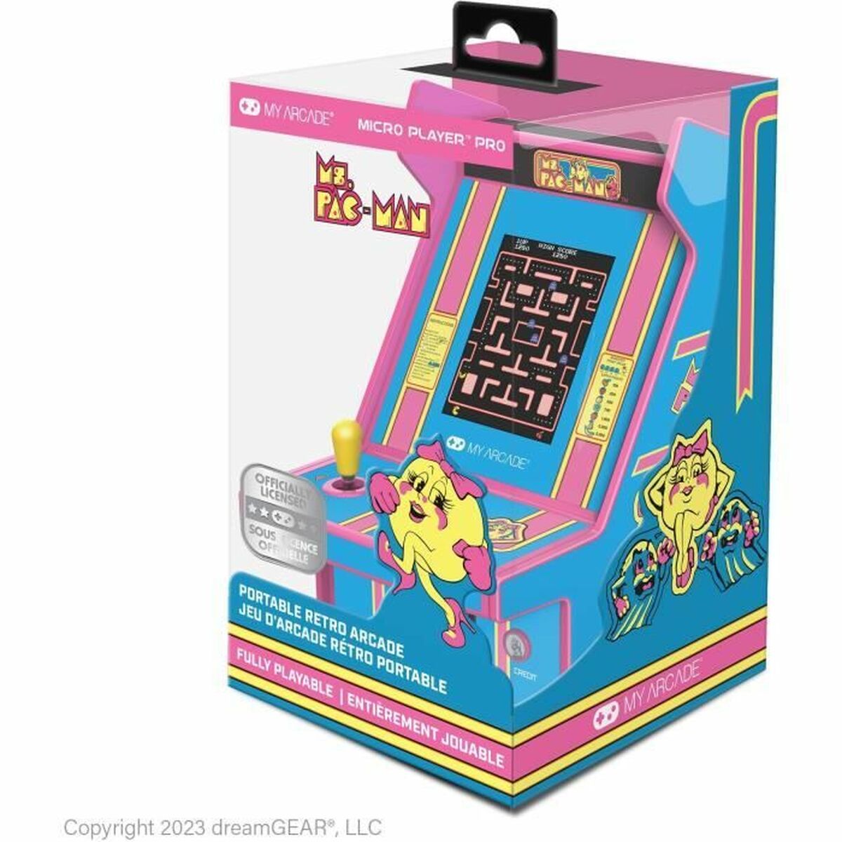 Tragbare Spielkonsole My Arcade Micro Player PRO - Ms. Pac-Man Retro Games Blau