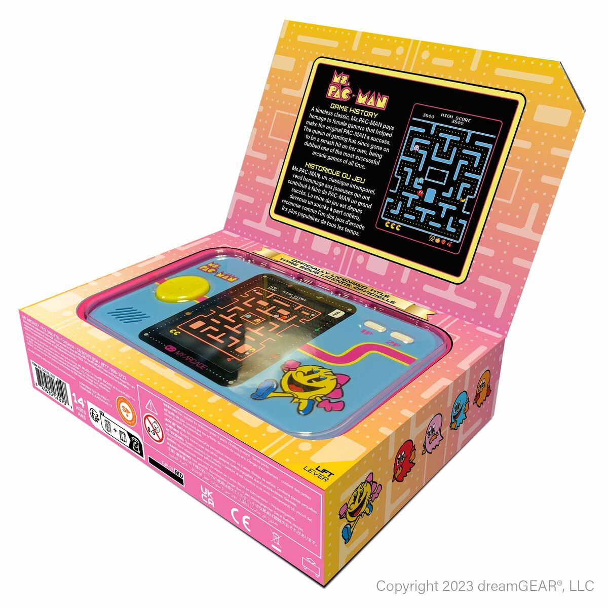 Φορητή κονσόλα παιχνιδιών My Arcade Pocket Player PRO - Ms. Pac-Man Retro Games Blue