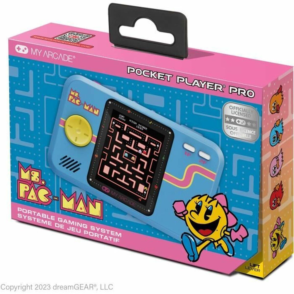 Tragbare Spielkonsole My Arcade Pocket Player PRO - Ms. Pac-Man Retro Games Blau