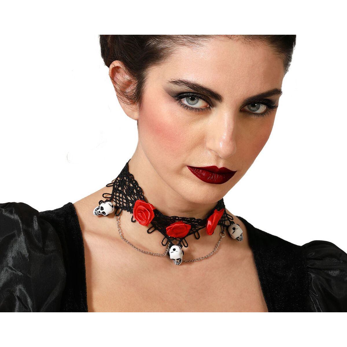 Costune accessorie Black Skulls Necklace