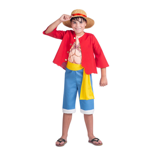 Kostüm für Kinder One Piece Ruffy (5 Teile)