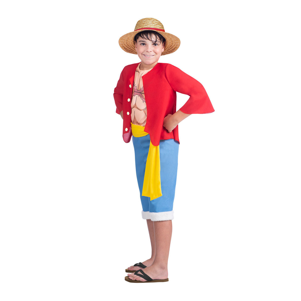 Kostüm für Kinder One Piece Ruffy (5 Teile)