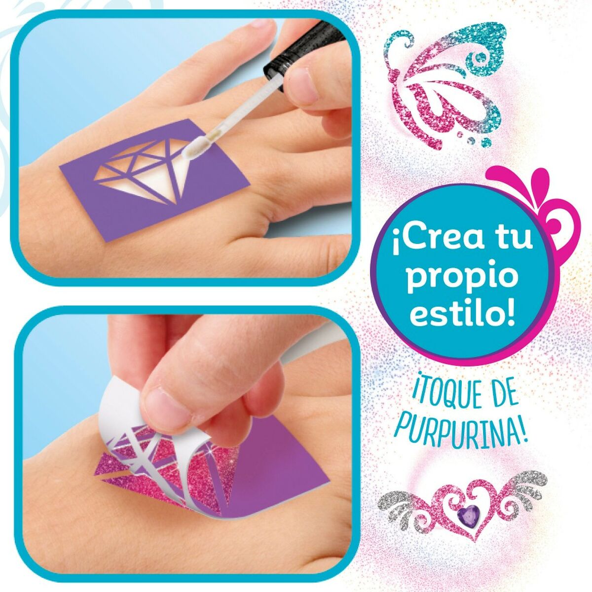 Beauty Kit Cra-Z-Art 1 x 8,5 x 1 cm Παιδικά τατουάζ νύχια 4 τεμάχια